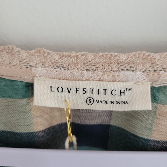 Lovestitch Floral Embroidered Color Gradation Peasant Slouchy High-Low Blouse S - Picture 7 of 8